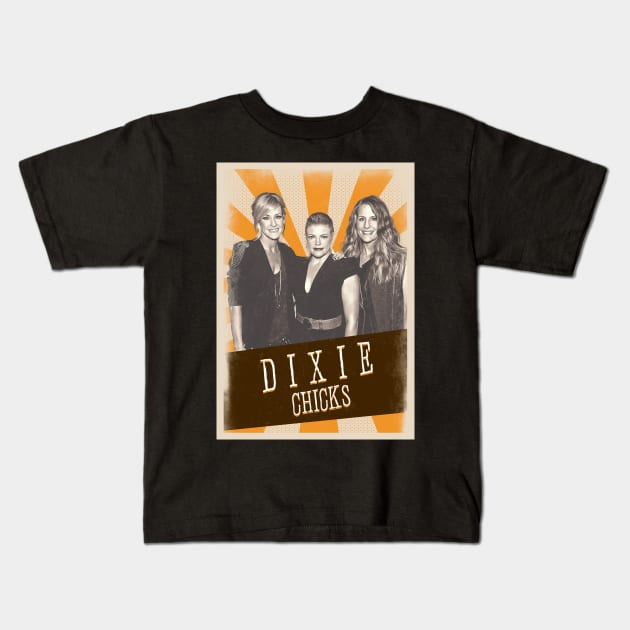 Vintage Aesthetic Dixie Chicks Kids T-Shirt by SkulRose